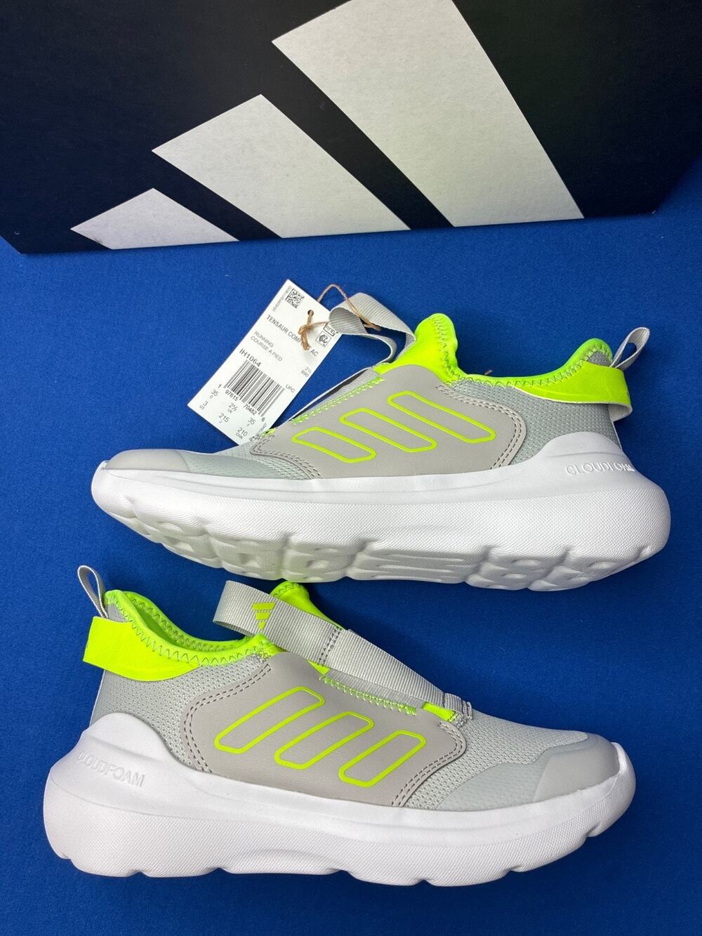 adidas size 3 Tensaur Comfort AC C Kids Sneakers Gray Yellow White US 3 IH1064